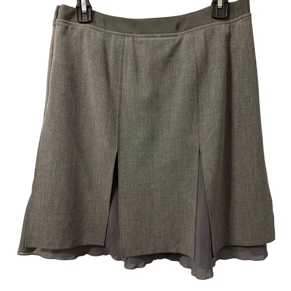 Etcetera Womens Grey A-Line Skirt Size 6 Polyester Viscose Blend - Picture 4 of 12